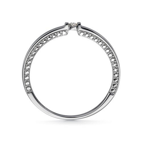 Verighetă din aur alb cu pietre Diamant