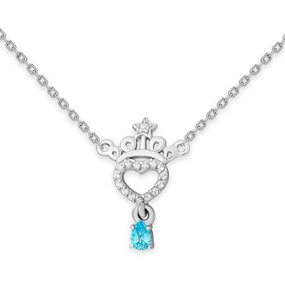 Colier din argint  cu pietre Cubic Zirconia Incolor