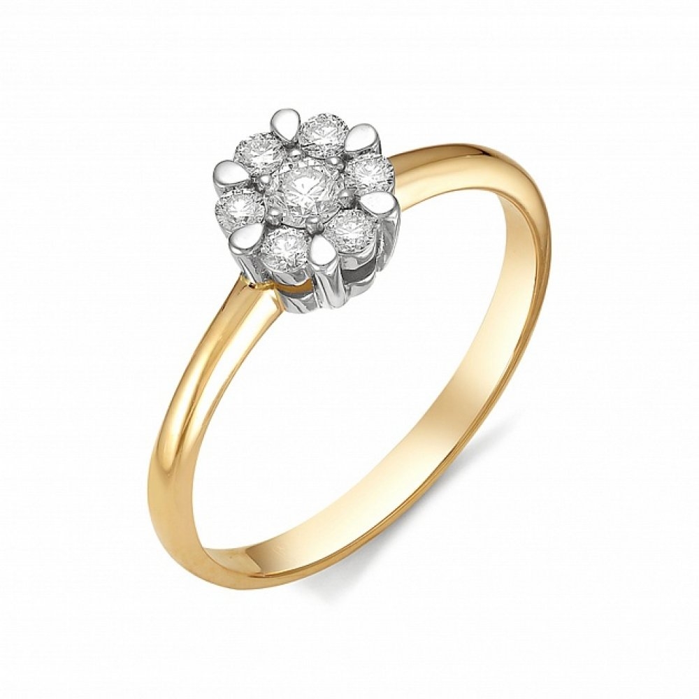 Inel din aur roz cu pietre Diamant