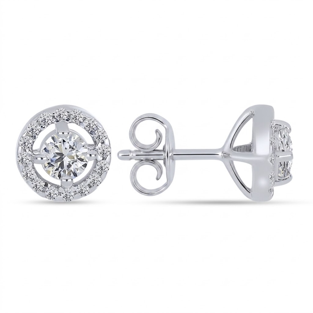Cercei din argint cu Cubic Zirconia Incolor