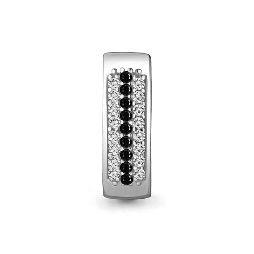 Pandantiv din aur alb cu pietre Cubic Zirconia Incolor, Nanocristal