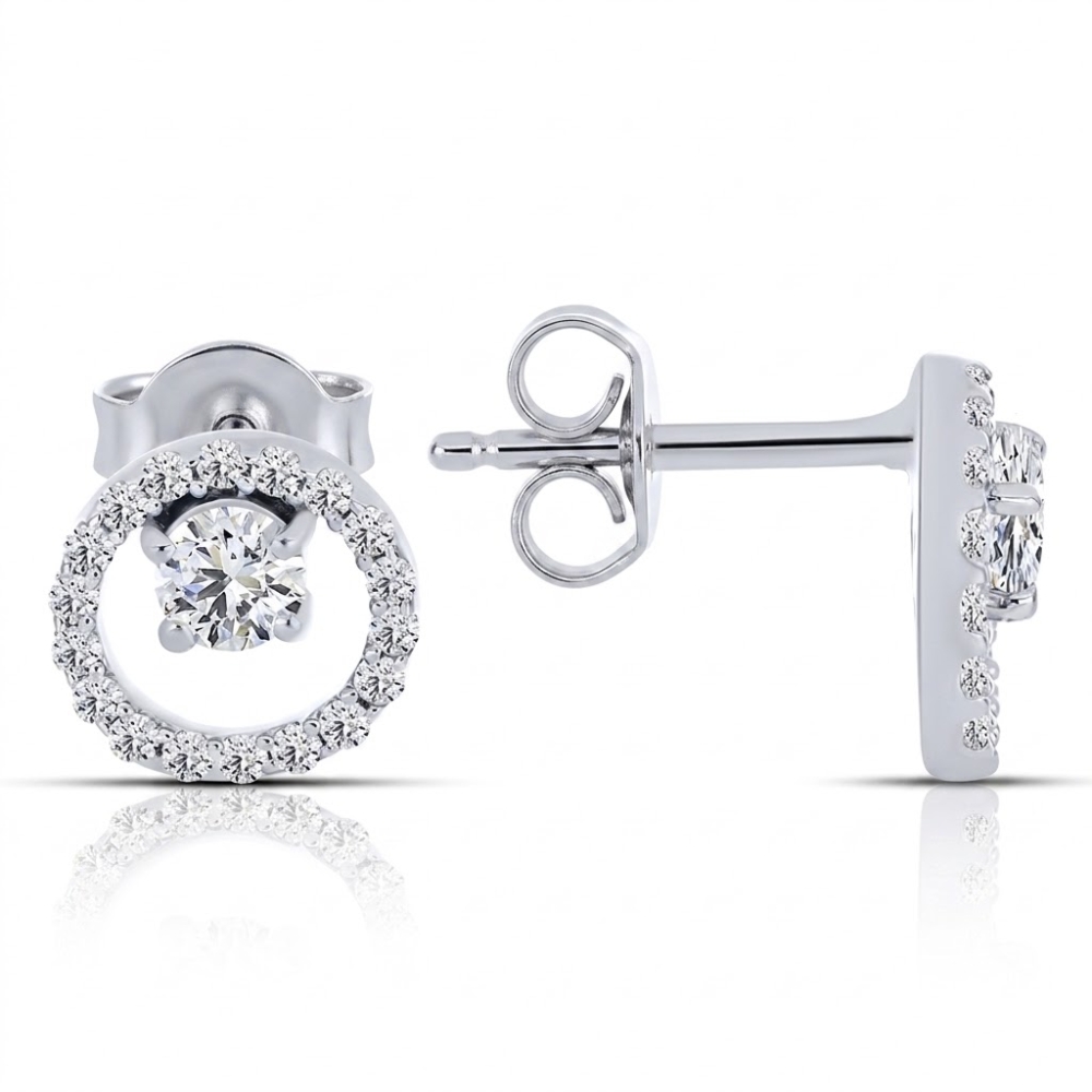 Cercei din argint cu Cubic Zirconia Incolor