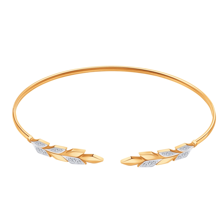 Brățară din aur roșu cu pietre Cubic Zirconia Incolor