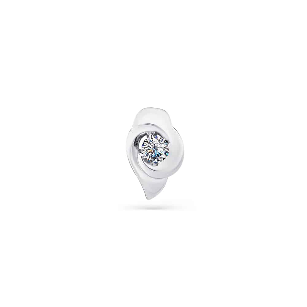 Pandantiv din aur alb cu pietre Cubic Zirconia Incolor