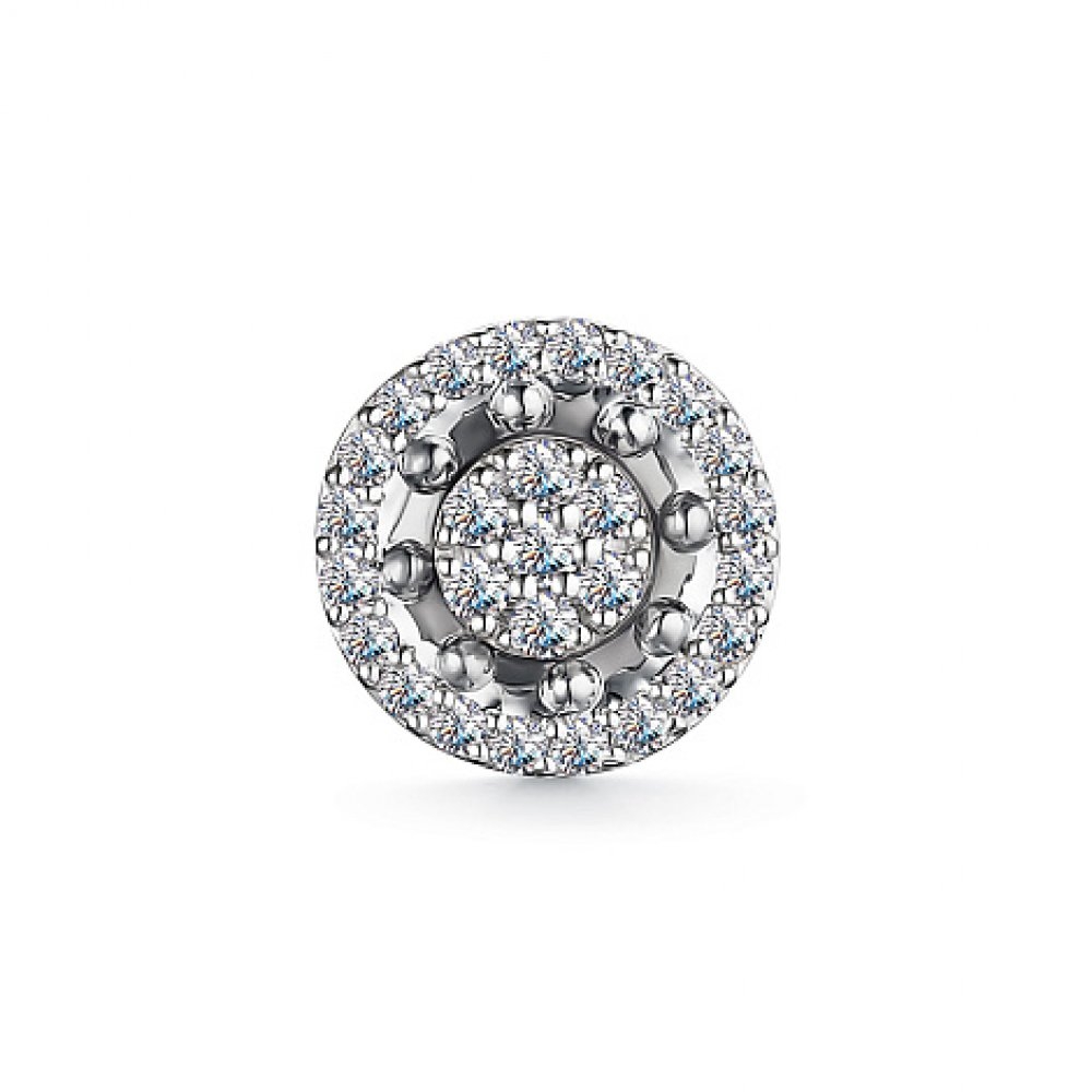 Pandantiv din aur alb cu pietre Diamant