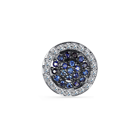 Pandantiv din aur alb cu pietre Diamant, Safir