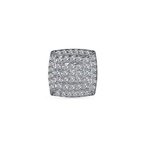 Pandantiv din aur alb cu pietre Diamant