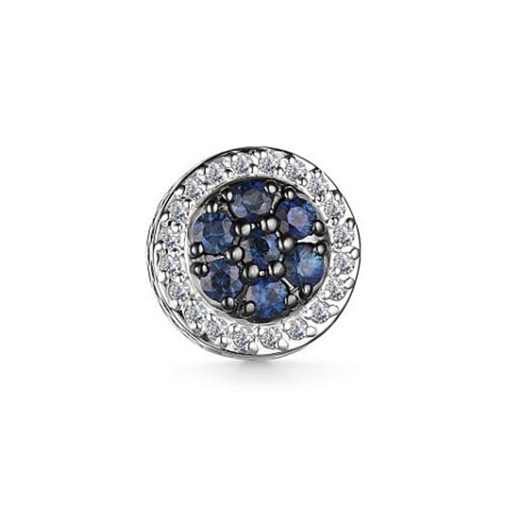 Pandantiv din aur alb cu pietre Diamant, Safir