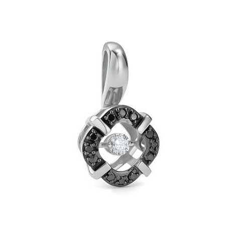 Pandantiv din aur alb cu pietre Diamant, Diamant negru