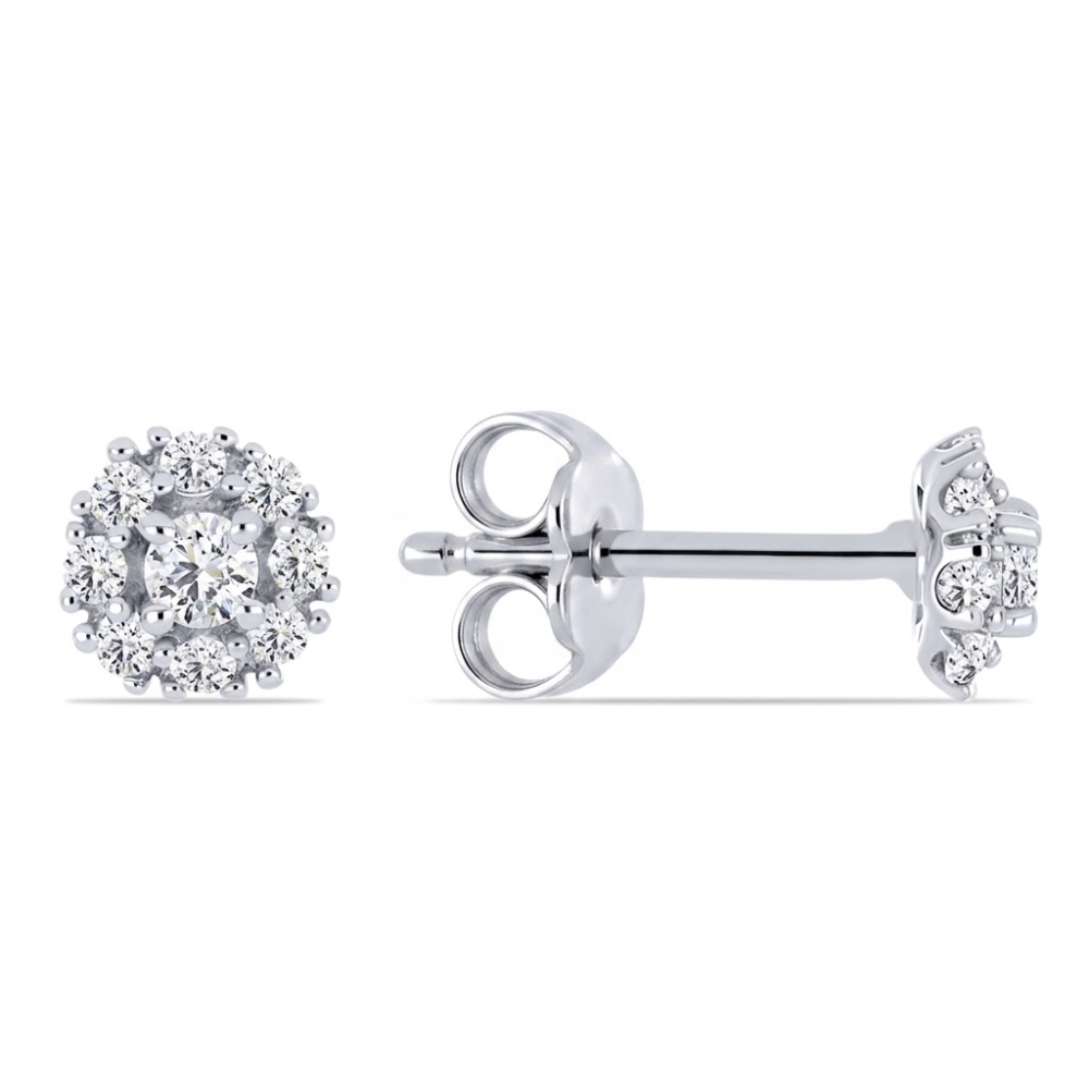 Cercei din argint cu Cubic Zirconia Incolor