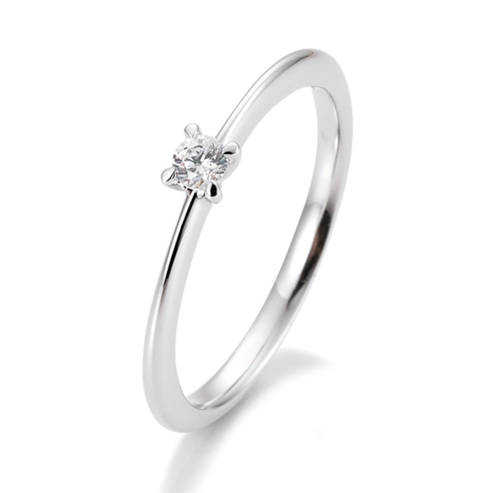 Inel din aur alb cu pietre Diamant