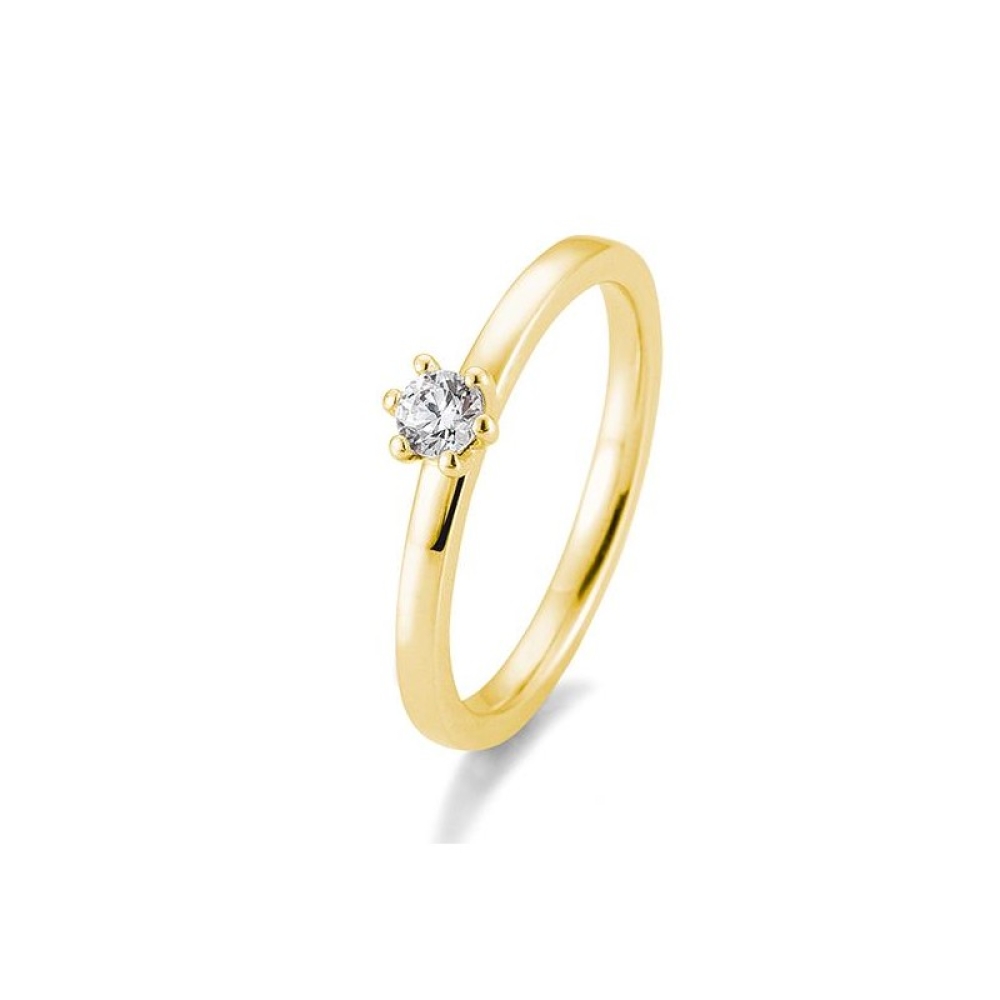 Inel din aur galben cu pietre Diamant