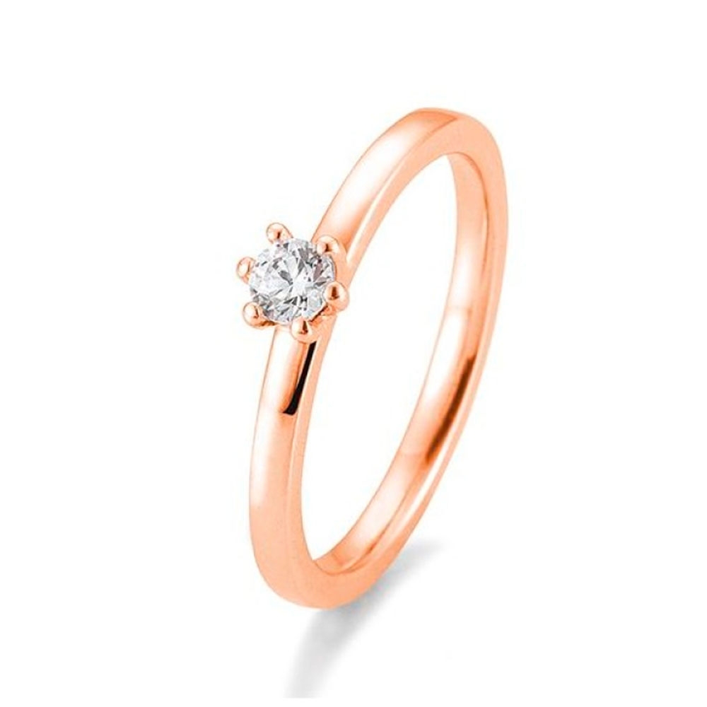 Inel din aur roz cu Diamant