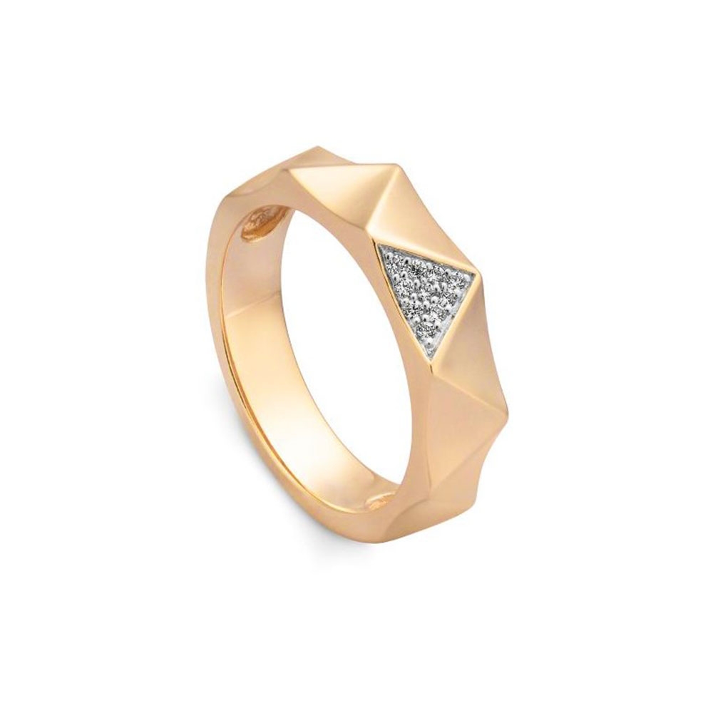 Inel din aur galben cu pietre Diamant