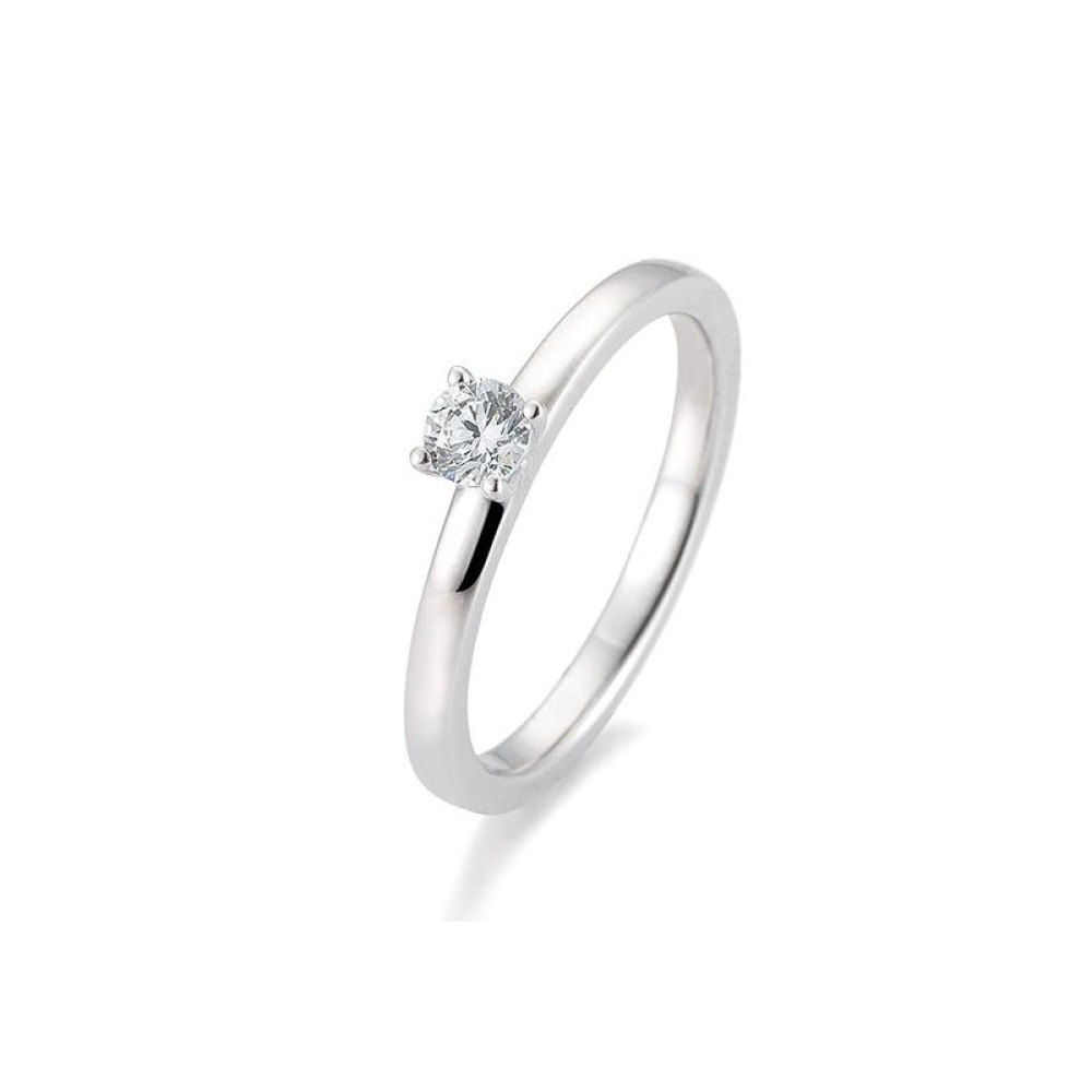 Inel din aur alb cu pietre Diamant