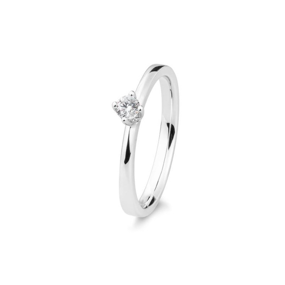Inel din aur alb cu pietre Diamant