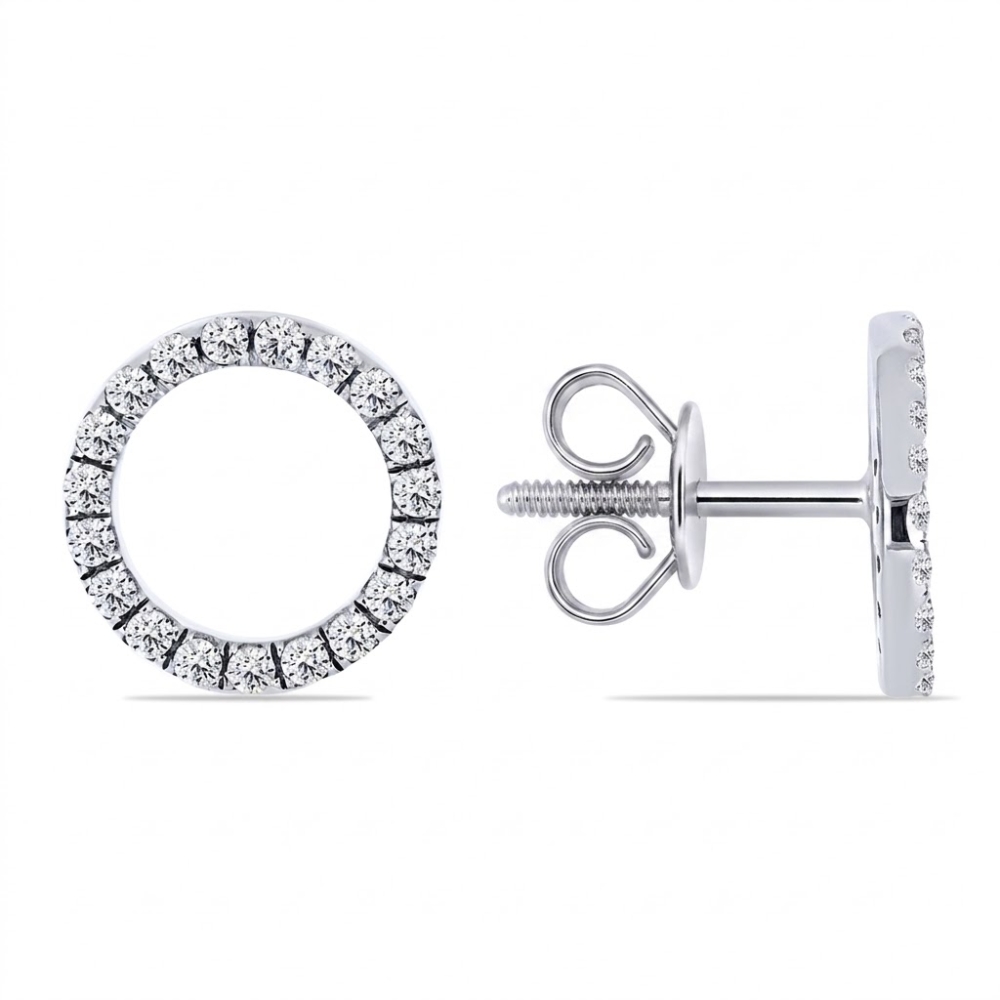 Cercei din argint cu Cubic Zirconia Incolor