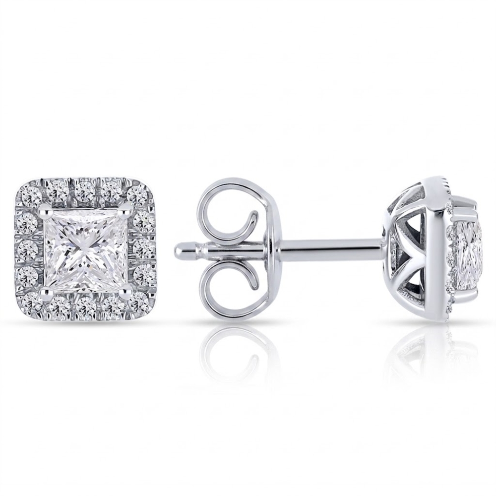 Cercei din argint cu Cubic Zirconia Incolor