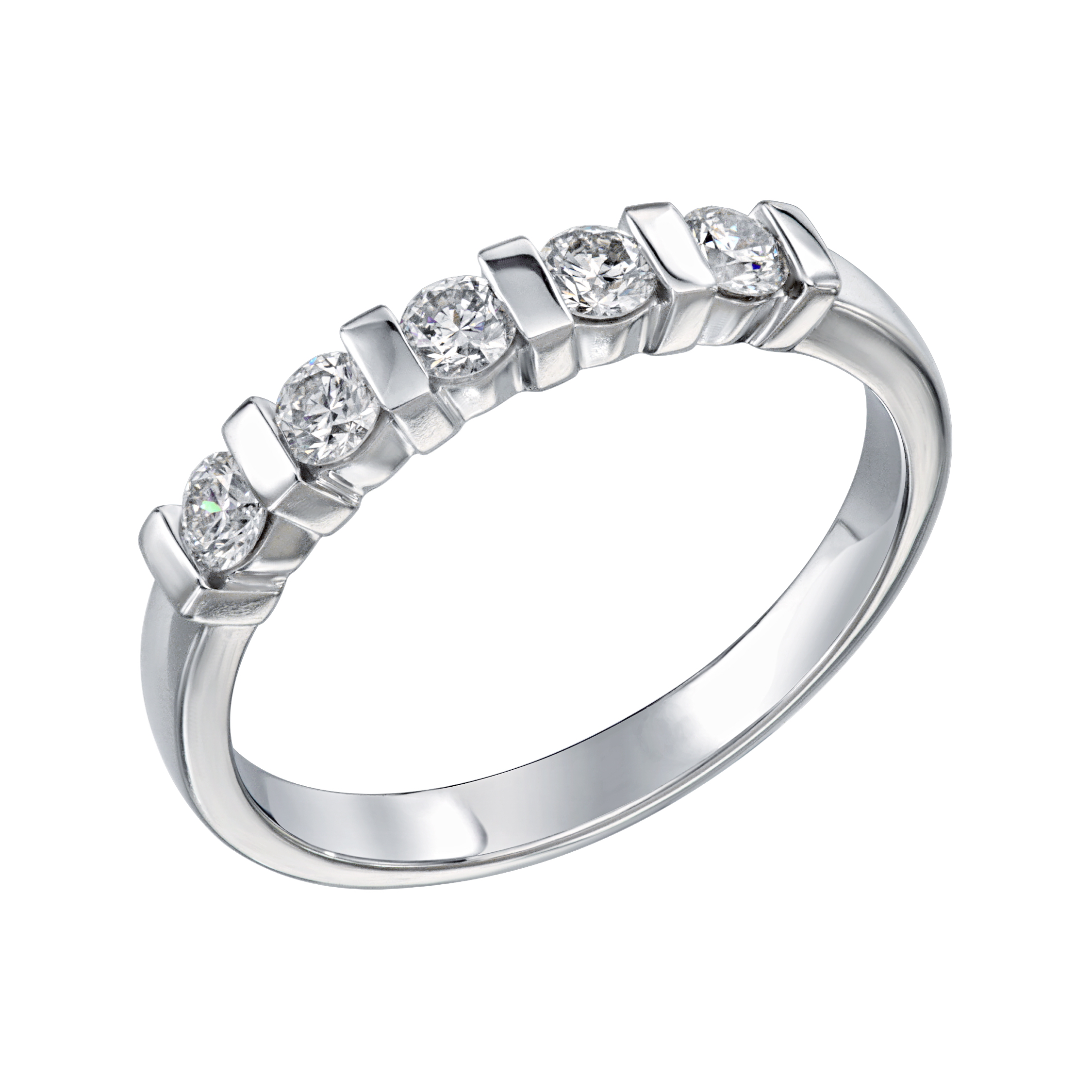 Inel din aur alb cu pietre Diamant