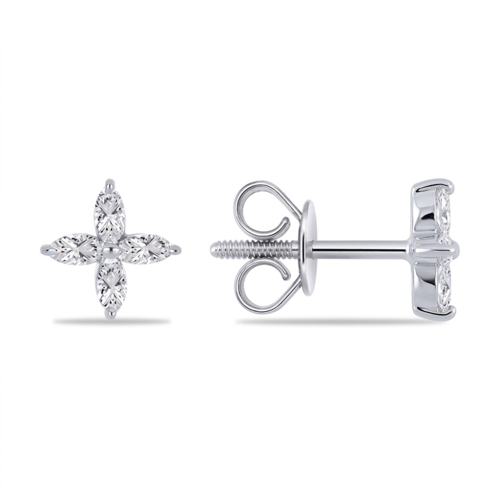 Cercei din argint cu Cubic Zirconia Incolor