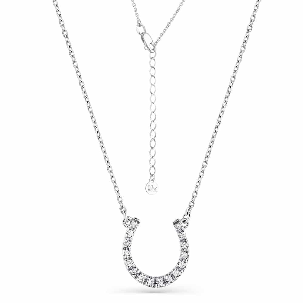 Colier din aur alb cu pietre Diamant