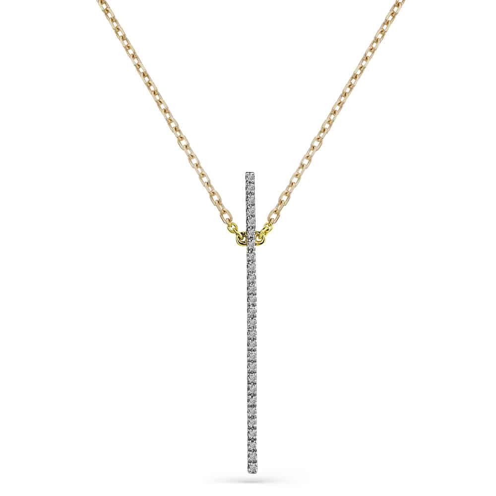 Colier din aur galben cu pietre Diamant