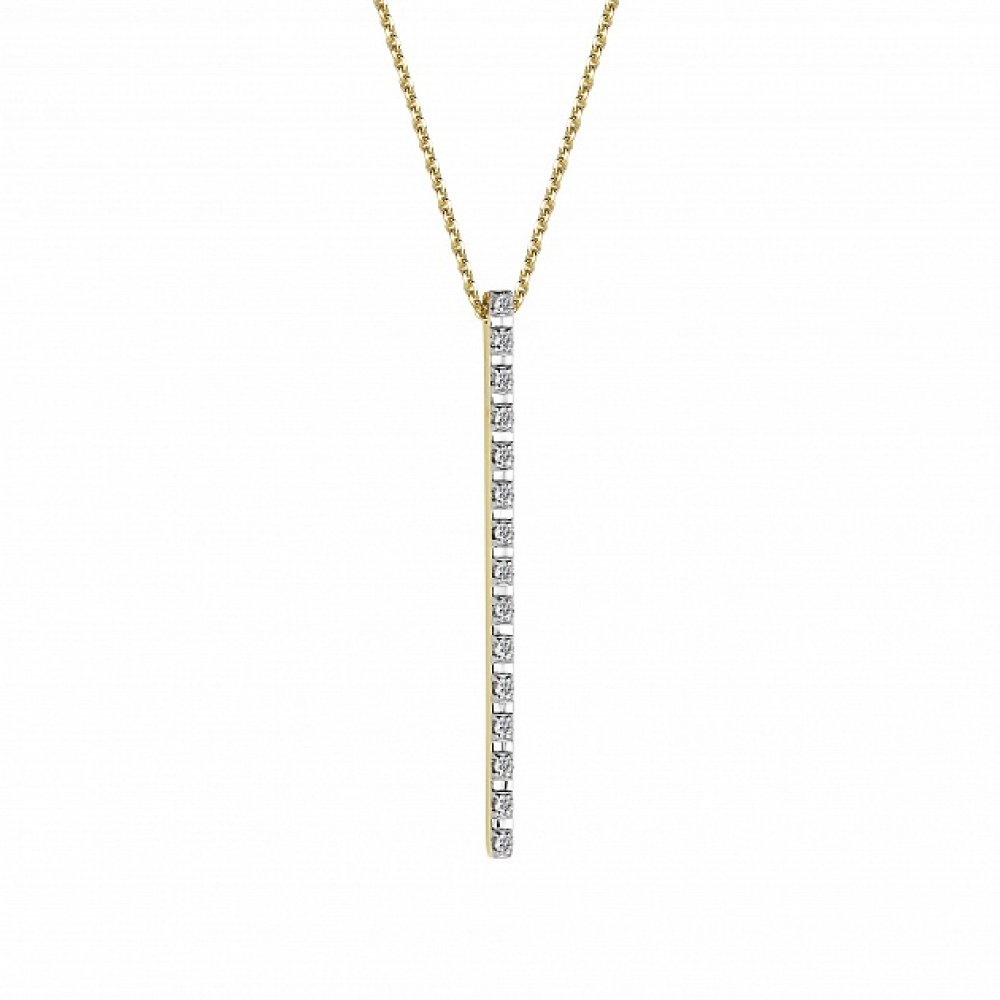 Colier din aur galben cu pietre Diamant