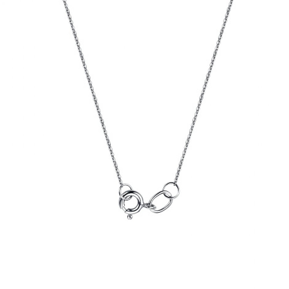 Colier din aur alb cu pietre Diamant, Safir