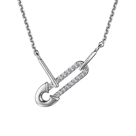 Colier din aur alb cu pietre Diamant
