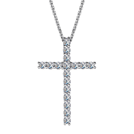 Colier din aur alb cu pietre Diamant