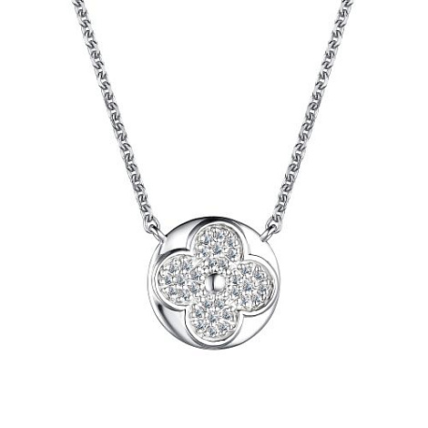 Colier din aur alb cu pietre Diamant