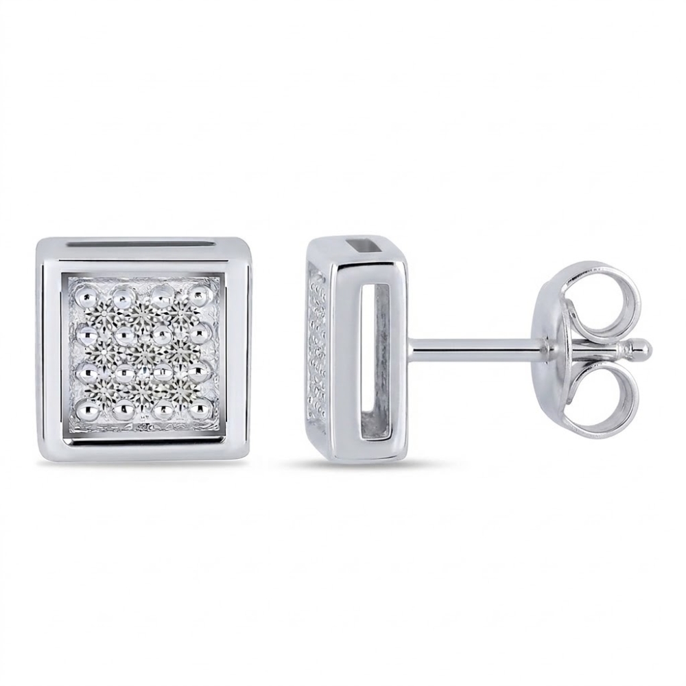Cercei din argint cu Diamant