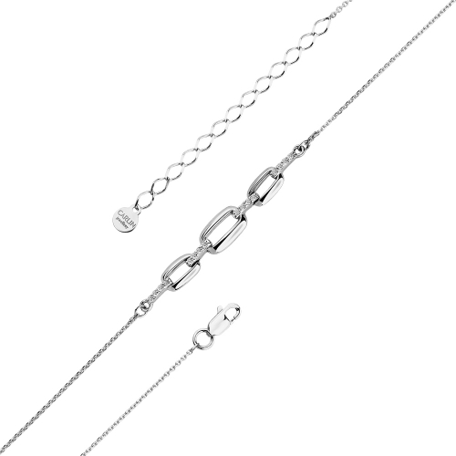 Brățară din aur alb cu pietre Cubic zirconia