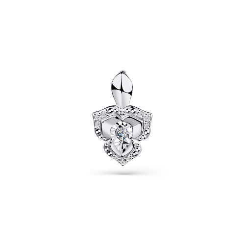 Pandantiv din aur alb cu pietre Cubic Zirconia Incolor