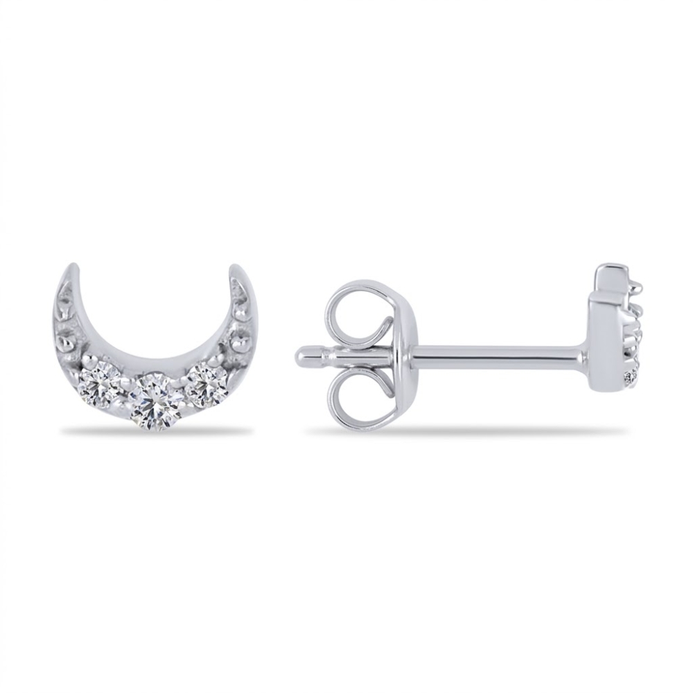 Cercei din argint cu Cubic Zirconia Incolor