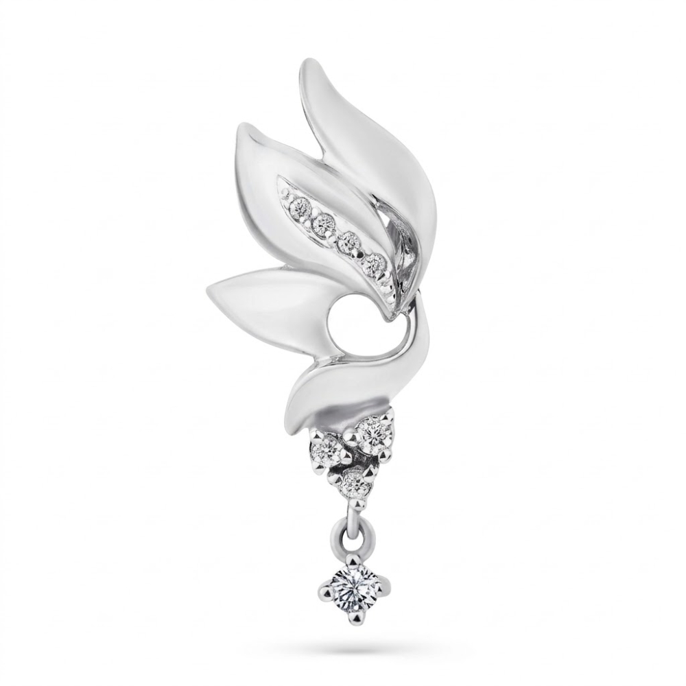 Pandantiv din aur alb cu Cubic Zirconia Incolor