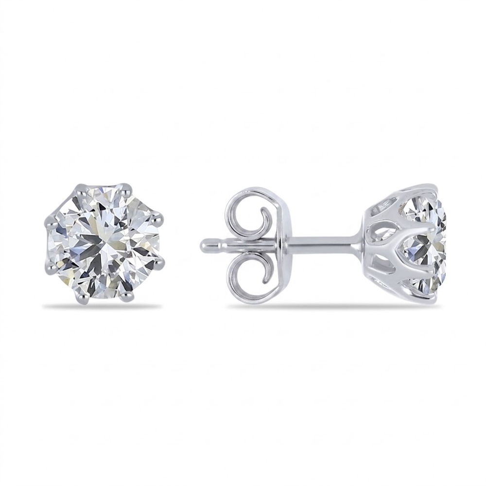 Cercei din argint cu Cubic Zirconia Incolor