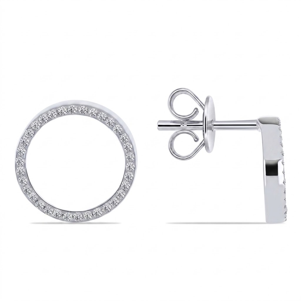 Cercei din argint cu Cubic Zirconia Incolor
