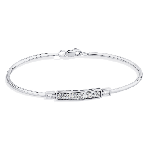 Brățară din aur alb cu pietre Cubic zirconia