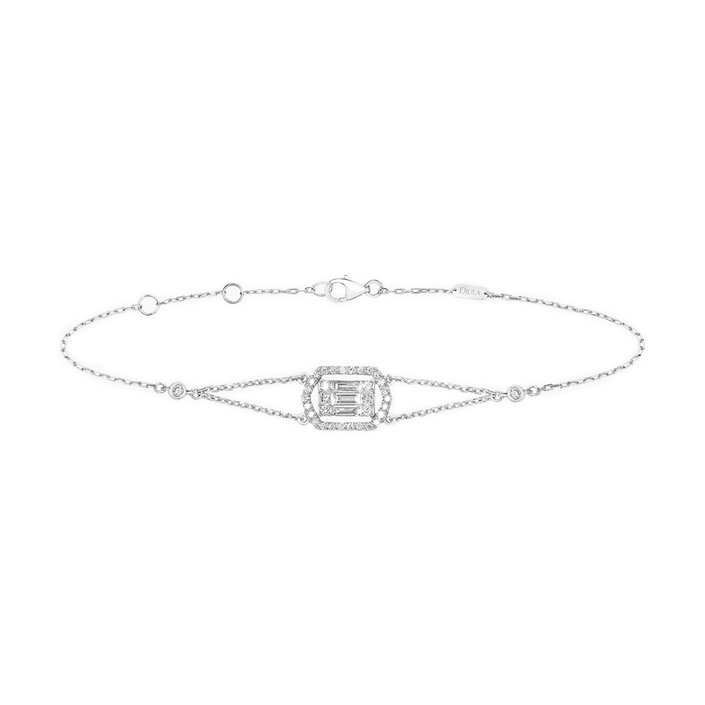 Brățară din aur alb cu pietre Diamant