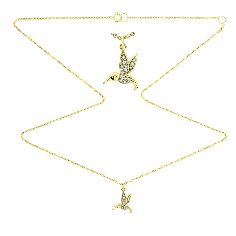 Colier din aur galben cu pietre Diamant, Safir