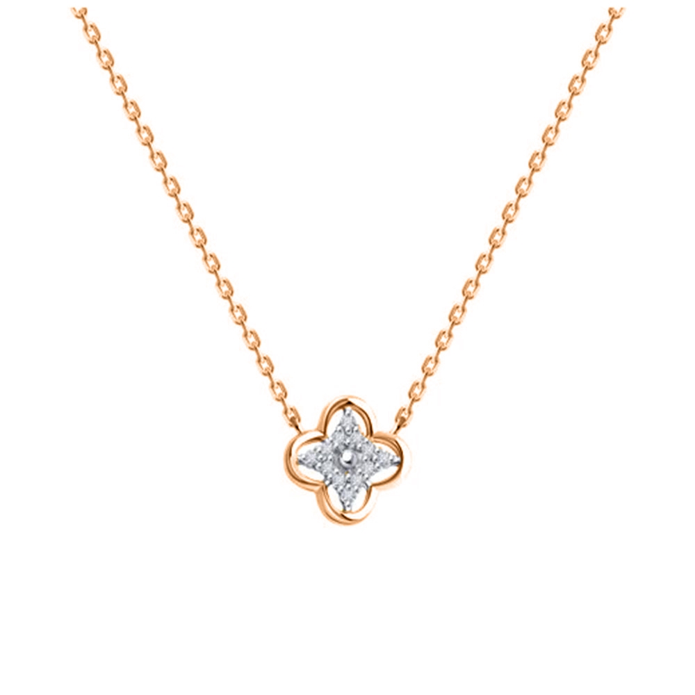 Colier din aur roz cu Diamant