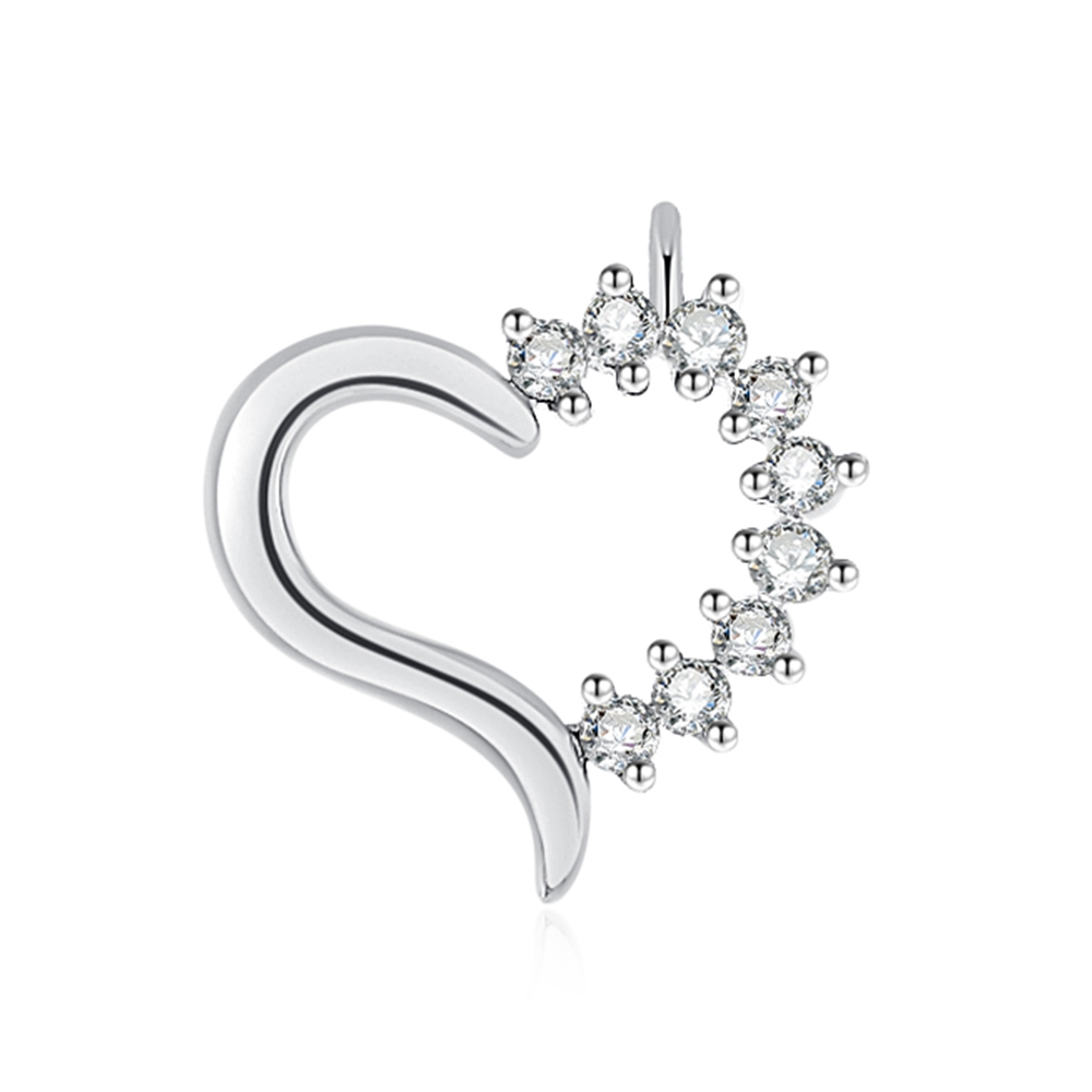 Pandantiv din aur alb cu pietre Diamant