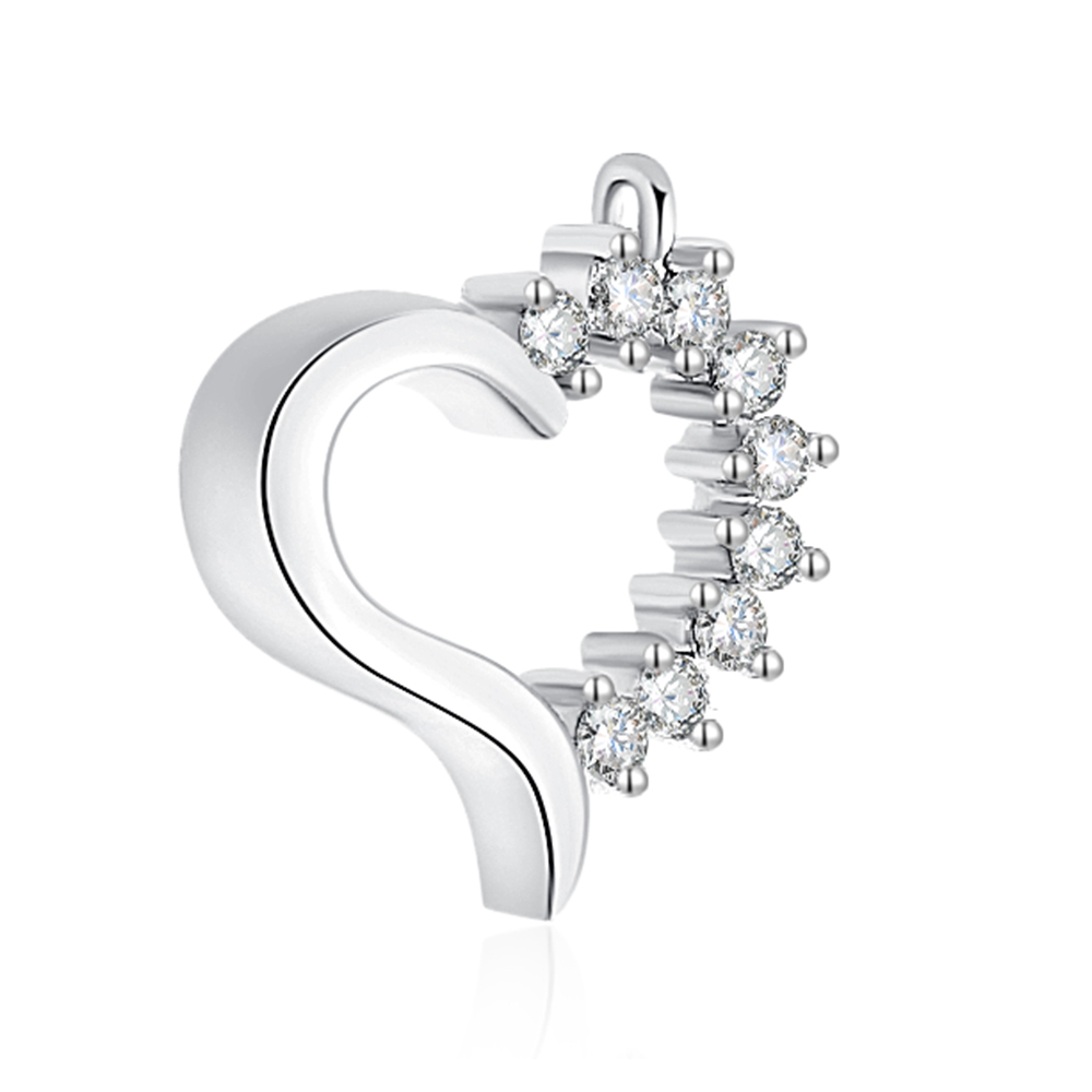 Pandantiv din aur alb cu pietre Diamant