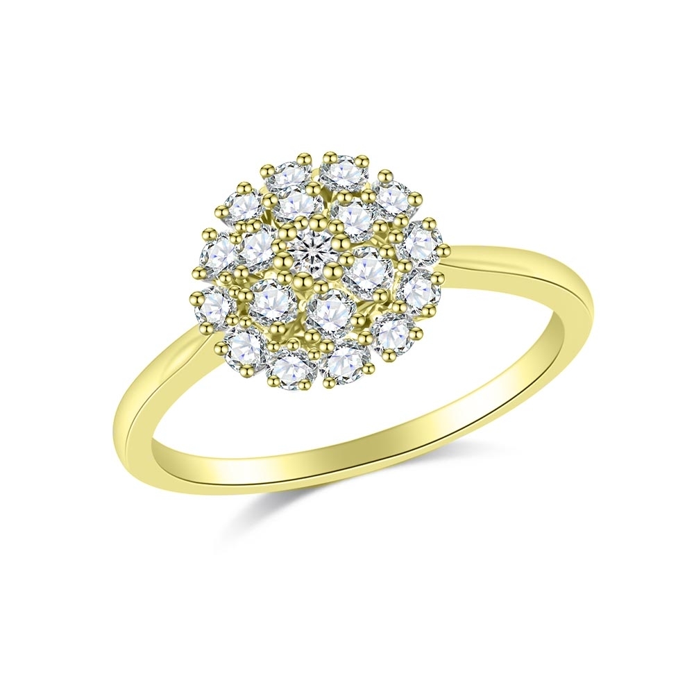 Inel din aur galben cu pietre Diamant