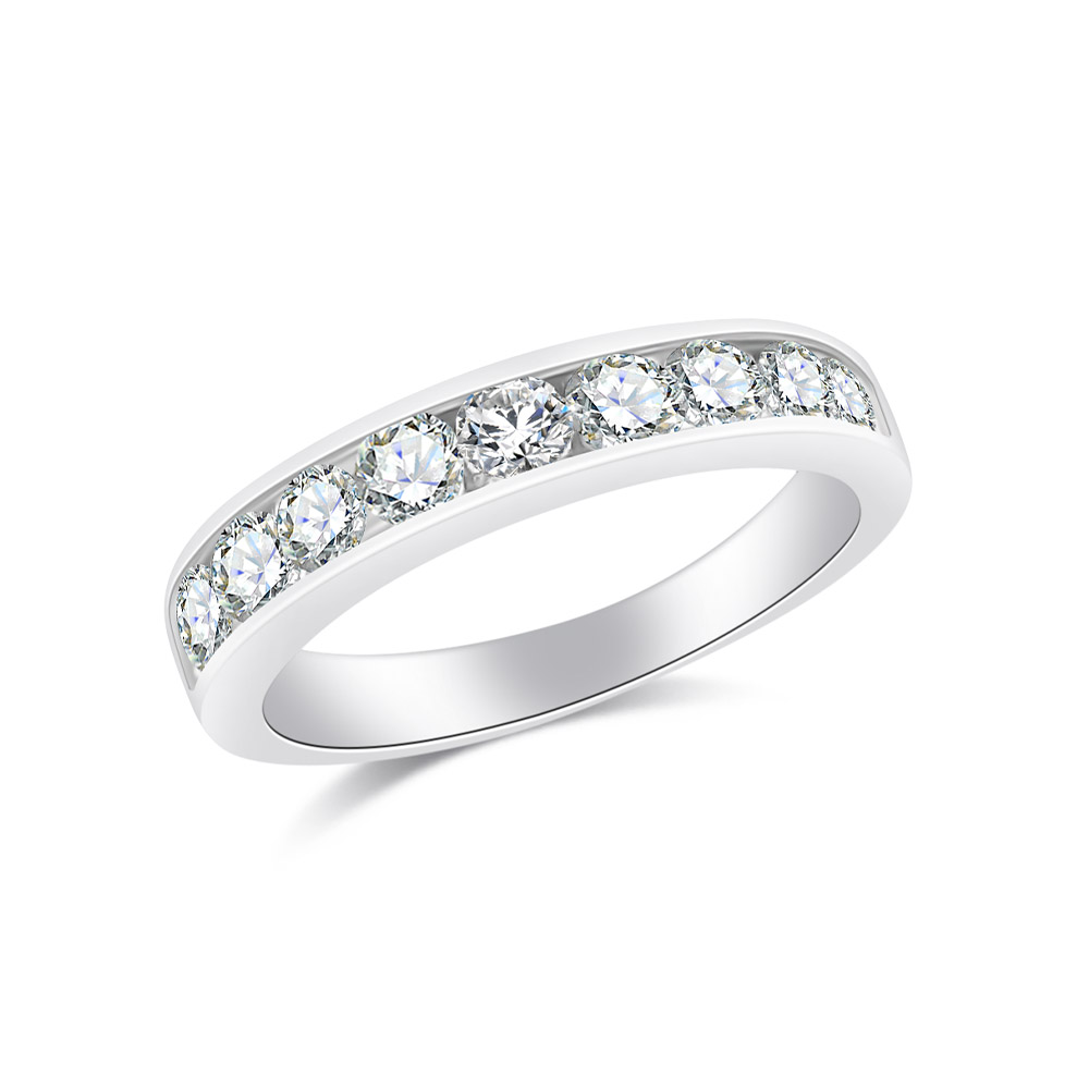 Inel din aur alb cu pietre Diamant