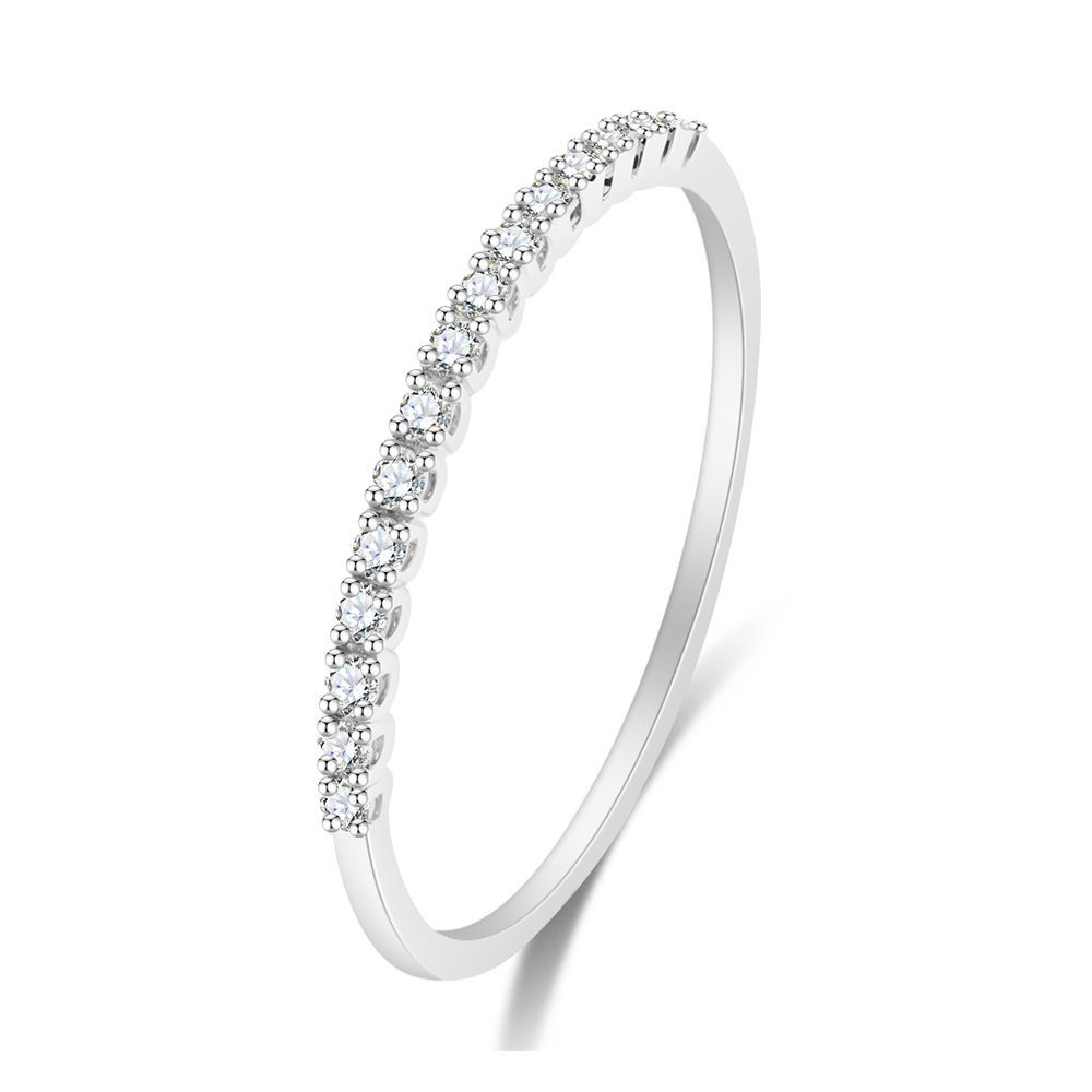 Inel din aur alb cu pietre Diamant