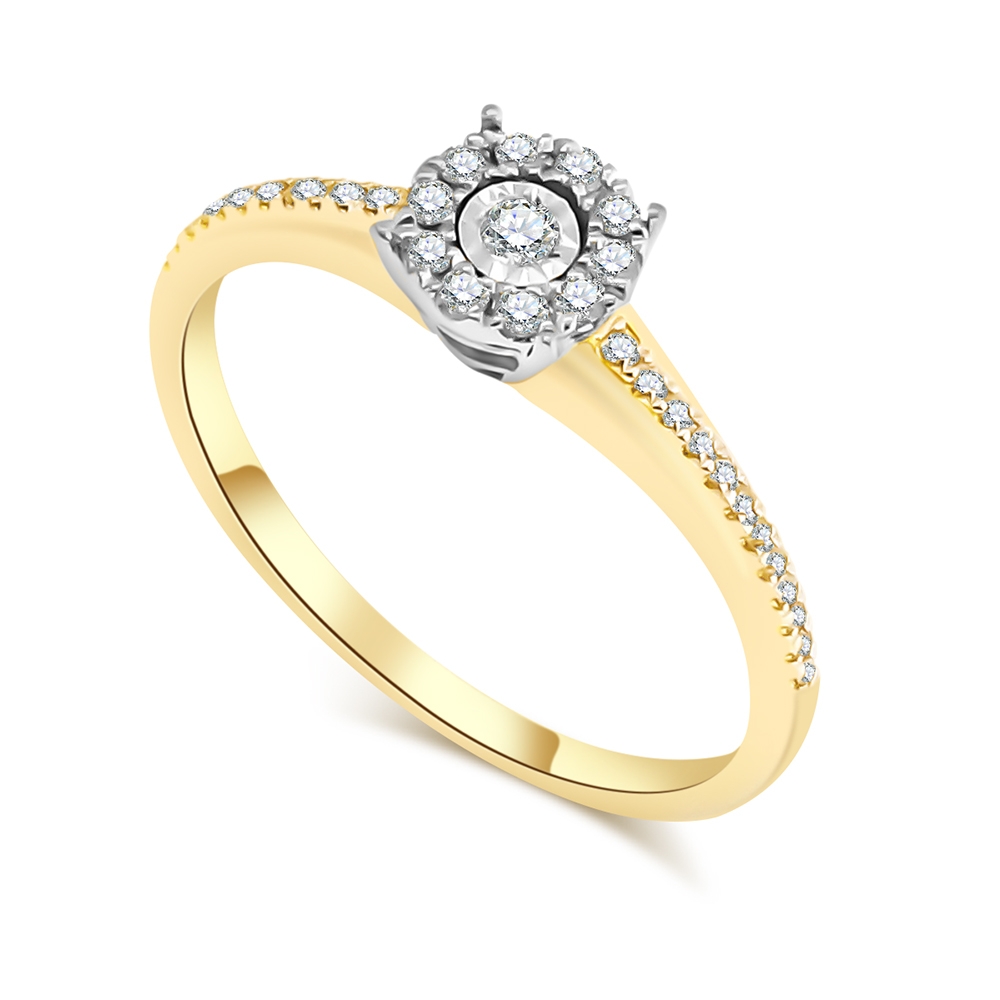 Inel din aur  cu pietre Diamant