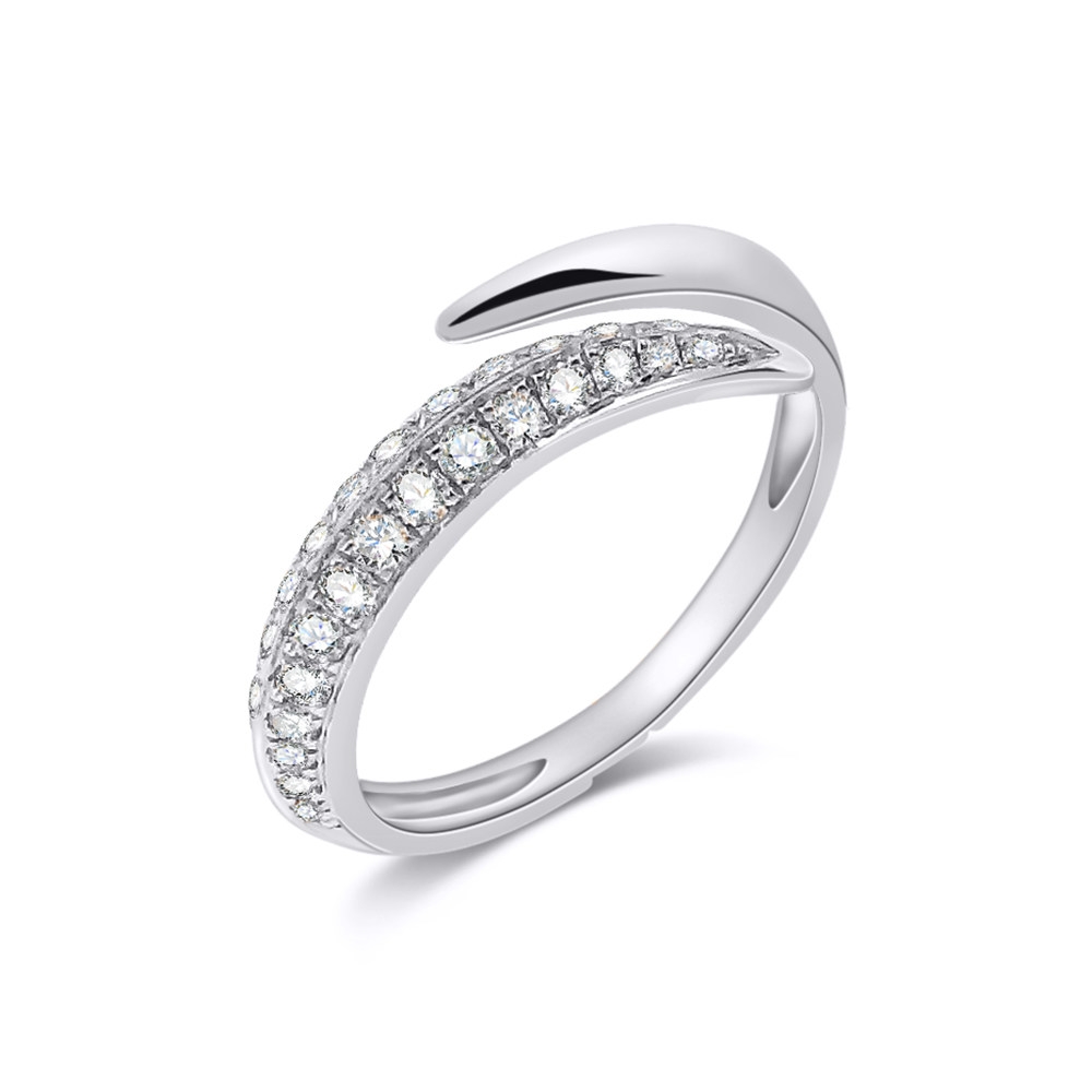 Inel din aur alb cu pietre Diamant