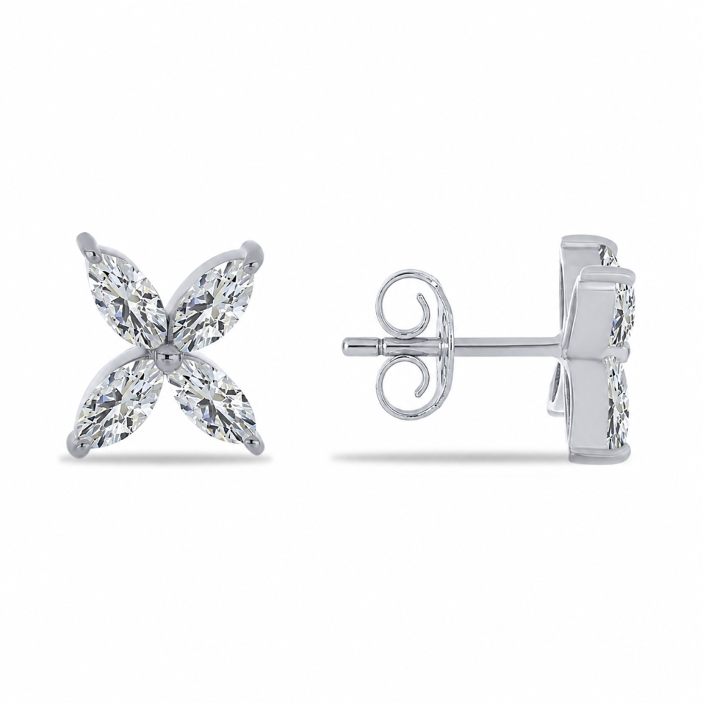 Cercei din argint cu Cubic Zirconia Incolor